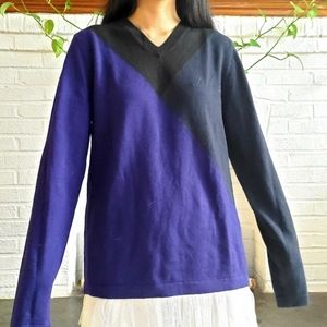 Nautica abstract colorblock Merino wool sweater